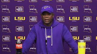 LSU Football Interim Head Coach Frank Wilson Press Conference (Nov. 6, 2025) screenshot 5