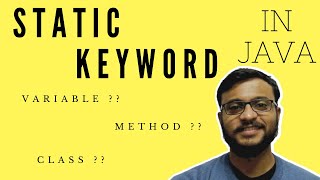 Static Keyword in Java - 2022 | Static variables | Static methods | Static Class  | [ English ]