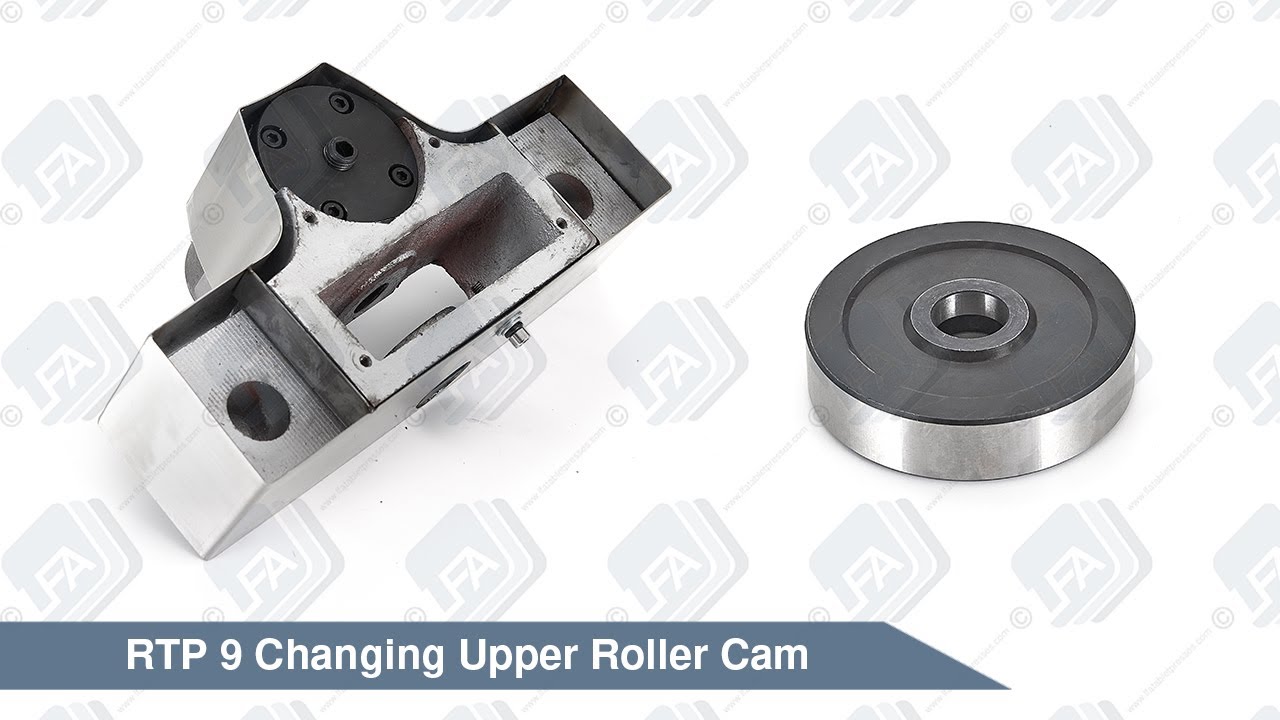 RTP 9 Rotary Tablet Press Changing Upper Roller Cam LFA Tablet