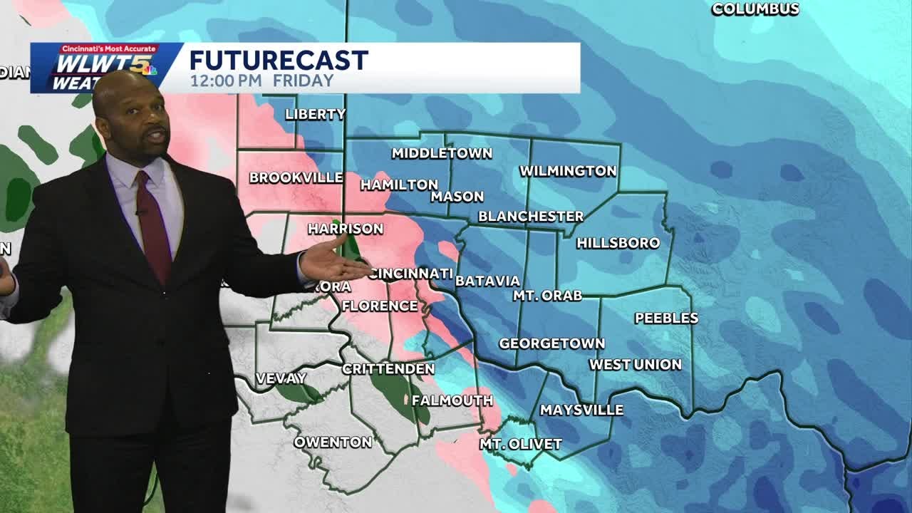 Cold And A Quick Burst Of Snow Friday Cincinnati - YouTube