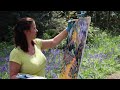 Impresionist Painting En Plein Air Bluebell Forest Landscape art