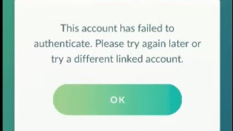 This account has failed to authenticate Please try again later or try a different linked account