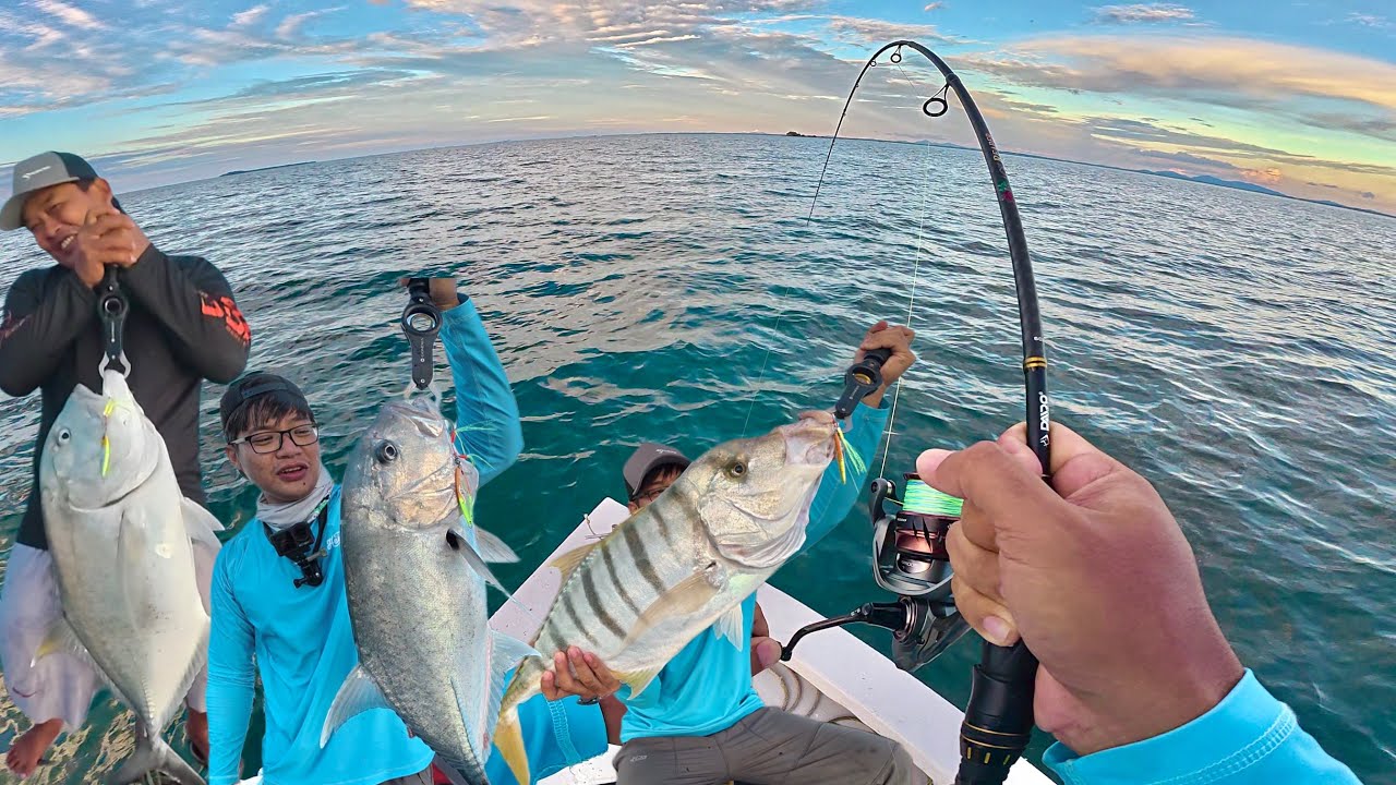 TARIKAN GANAS IKAN-IKAN BESAR ..!!! MANCING JIGGING TES REL TERBARU DAIDO MADZILLA AMIS IKAN BABON