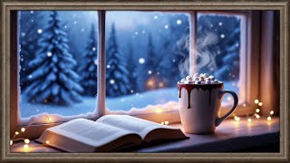 Cozy Winter Window 4K Frame TV Art – 2 Hour Snowy Screensaver (No Music) screenshot 1