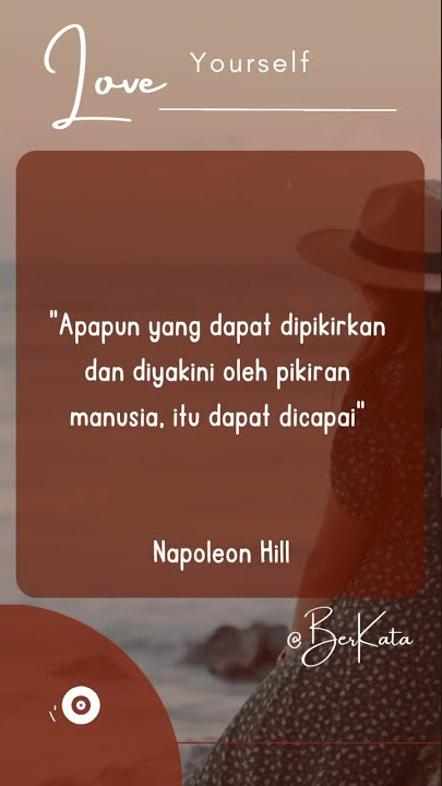 'Apapun yang dipikirkan dan diyakini, pasti tercapai'#NapoleonHill#BerKata#Quotes#fyp #shorts