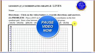 LESSON C COORDINATES FOR SHAPES AND LINES