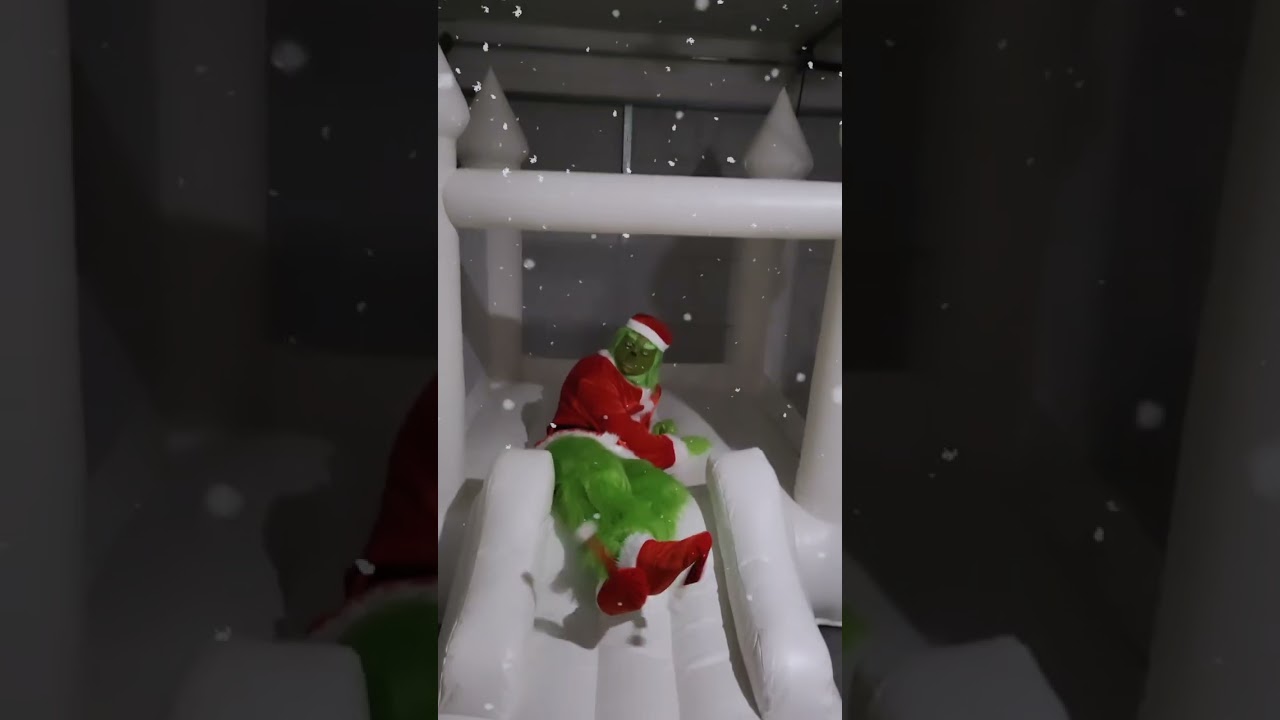 Grinchmas White Bounce Castle.