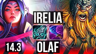 IRELIA vs OLAF (TOP) | 400+ games, 5/1/0 | KR Grandmaster | 14.3