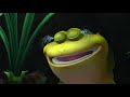 Animated frog tickled