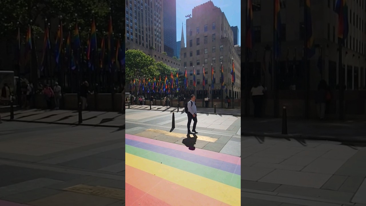 Rockefeller Center dressed up for Pride 