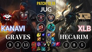 JDG Kanavi Graves vs RNG XLB Hecarim Jungle - KR Patch 10.18