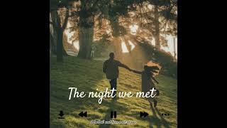 The night we met (Slowed & Reverb)