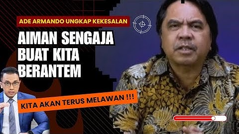 ADE ARMANDO SEBUT ANIES BASWEDAN MULAI BERANI TUNJUKAN "PERMUSUHAN" DENGAN PRABOWO GIBRAN !