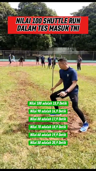 perfect score shuttle run physical b enter TNI #tniadalahkita