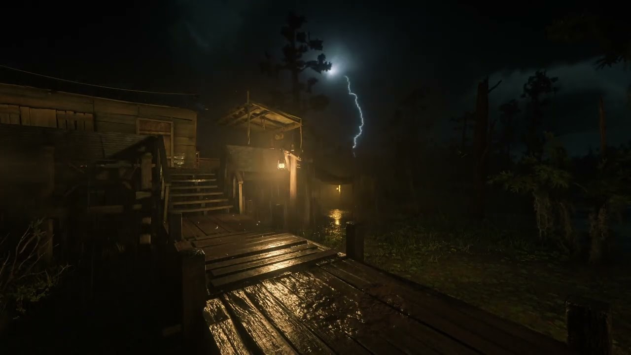 10 Hours of Powerful Night Rain and Thunder for Anxiety Relief Sleep