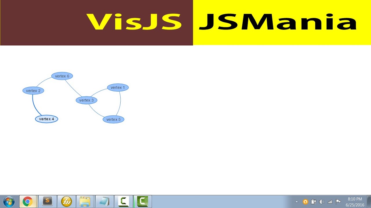 Membangun graph pada web dengan VisJS (01) Seting awal visjs - YouTube