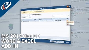 MS Office 365 Add-In for Word and Excel Templates