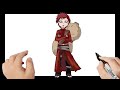 How to draw Gaara from Naruto