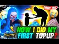 How i did my first topup in ff free fire story time  garena free fire