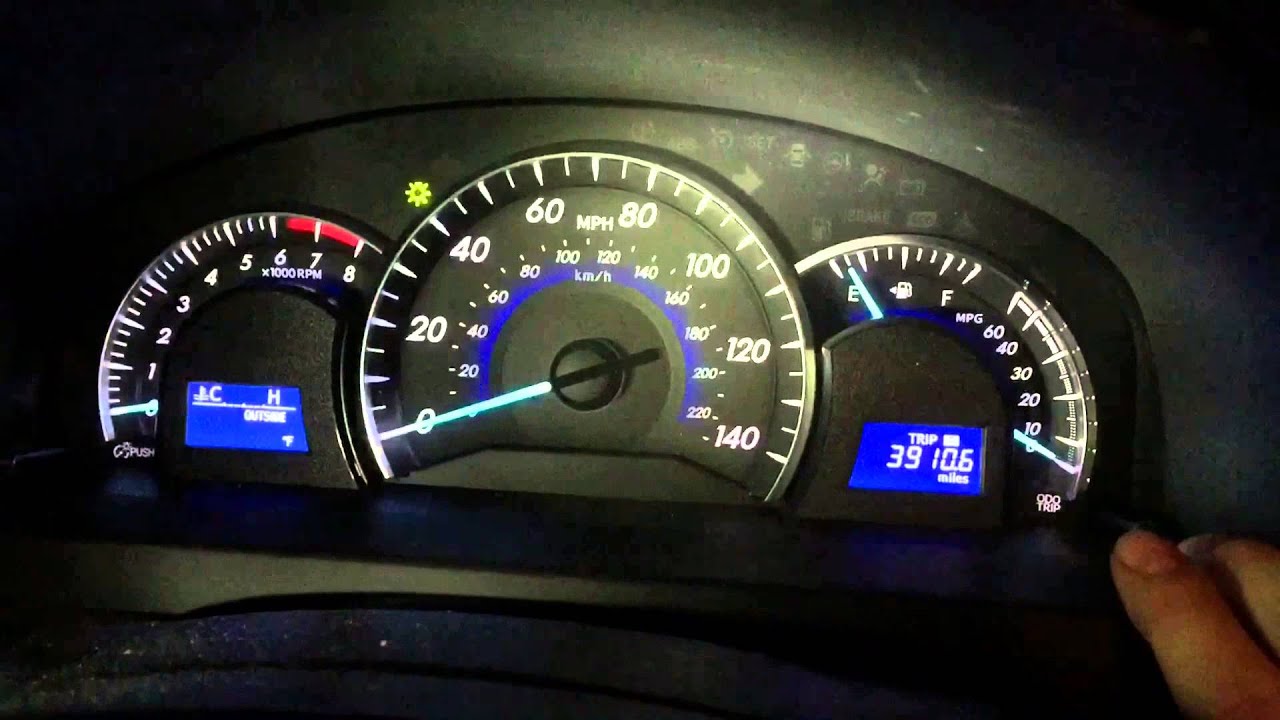 Turn off and reset maintenance light on Toyota Camry 2012 2011 2013