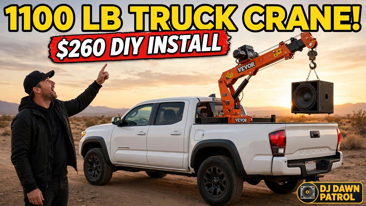 DIY - VEVOR Electric Truck Crane - 12V (Toyota Tacoma Install)