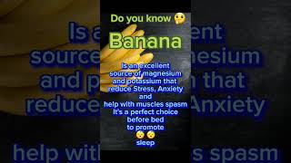 banana for sleep stress anxiety and muscles spasm