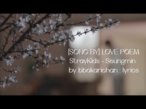 Seungmin LOVE POEM SONG BY LYRICS  by bbokarichan  lyrics