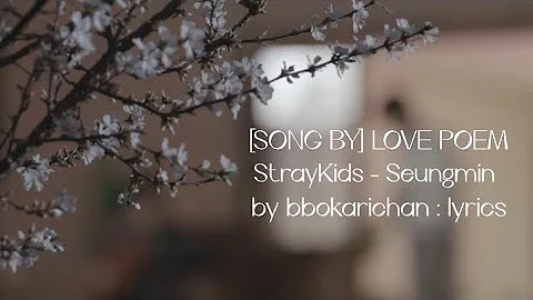 Seungmin 'LOVE POEM' [SONG BY] LYRICS | by bbokarichan : lyrics