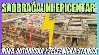Četiri Objekta U Izgradnji, Dve Stanične Zgrade, Okretnica I Topla Veza Stanica Na Novom Beogradu.