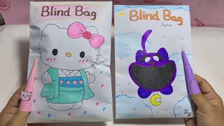 Toy ASMR 💕 Hello Kitty & Smiling Critters Blind Bag  #craft #paper #hellokitty #smilingcritters