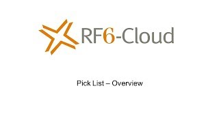 Pick List - Overview