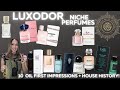 Luxodor niche perfumes10 first impressions  house historyperfume oilsdiyget creative