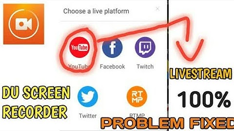 Du Recorder 100% Live Stream Problem Fix By Treds Army