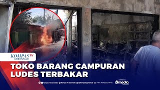 Toko Barang Campuran di Makassar Hangus Terbakar