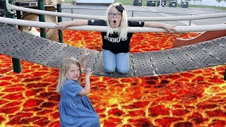 Lava Monster at a Park! No Boys Allowed