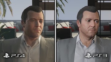 GTA V Opening - PS3 vs PS4 Side-by-Side Comparison [HD]