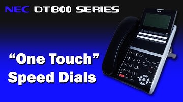 NEC DT800 Series | "One Touch" Speed Dials | MF Telecom Services