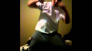 White Boy doing his version of Harlem Shake
