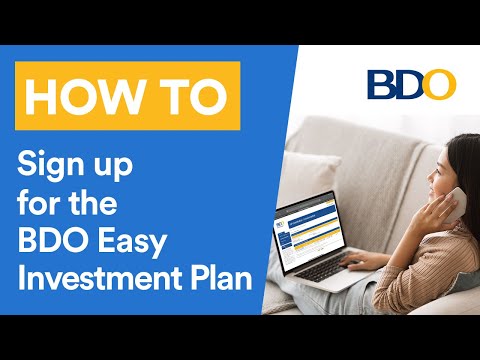 BDO Easy Investment Plan - Sign Up In 5 Simple Steps