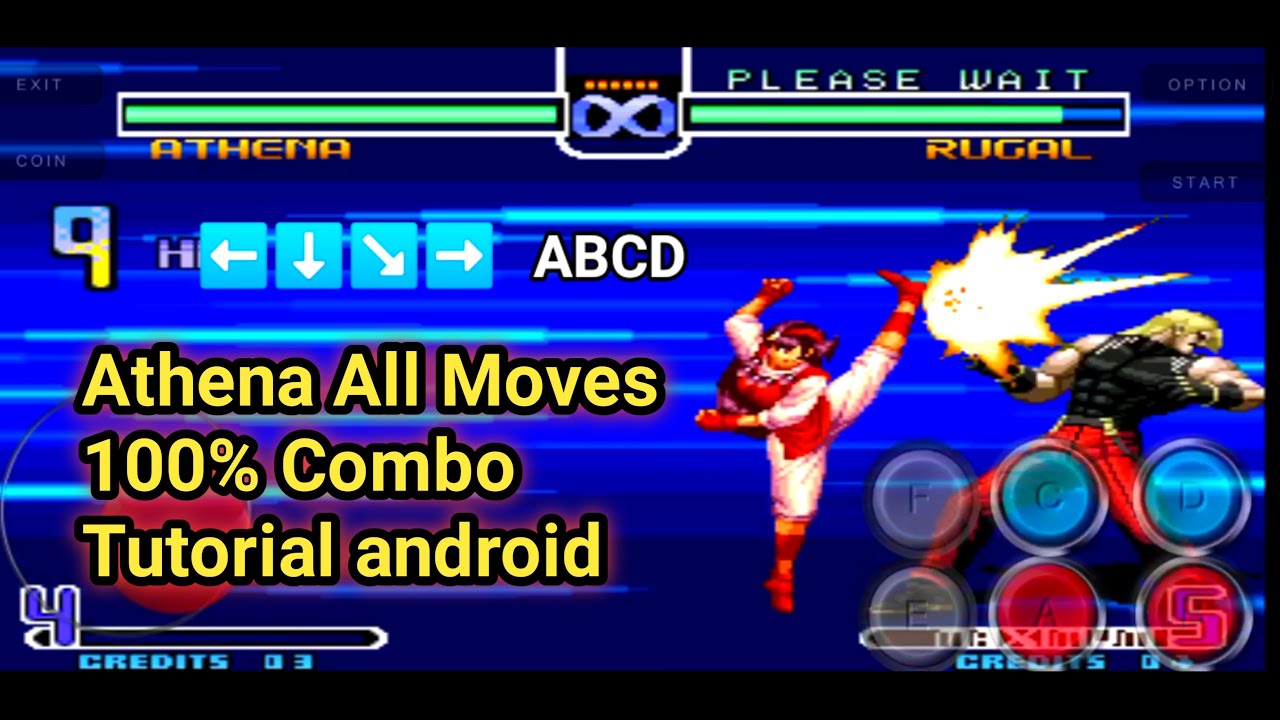 Kof 2002 Magic Plus 2 - Athena All Moves 100% Combo Tutorial 