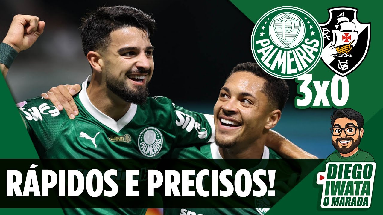 INÍCIO AVASSALADOR! REACT DE PALMEIRAS 3 X 0 VASCO NO BRASILEIRÃO 2025 ...