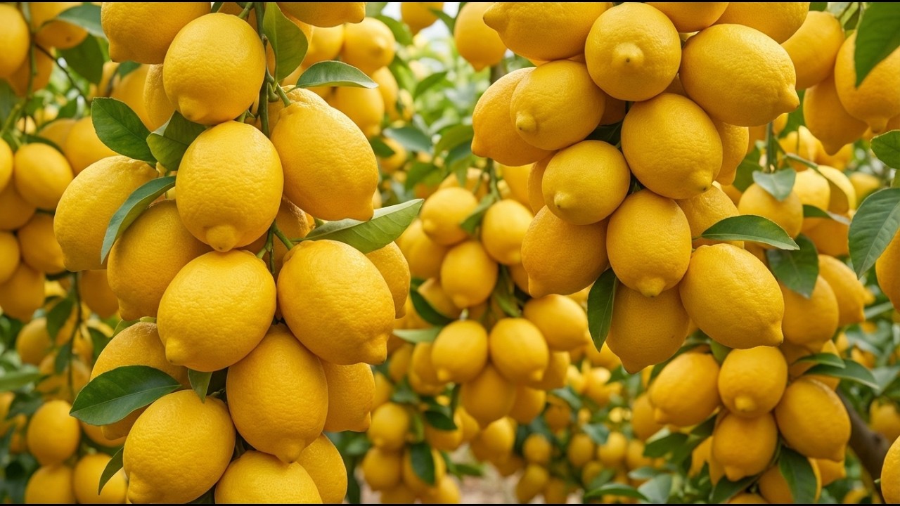 Lemon Growing Process | From Planting to Harvesting Super-Sized Ripe Lemons