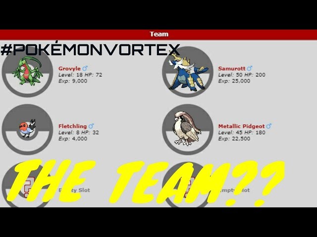 Pokemon Browser Games: Review: Pokemon Vortex Battle Arena (v1)