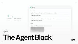 The Agent Block - Agents | Sim Academy