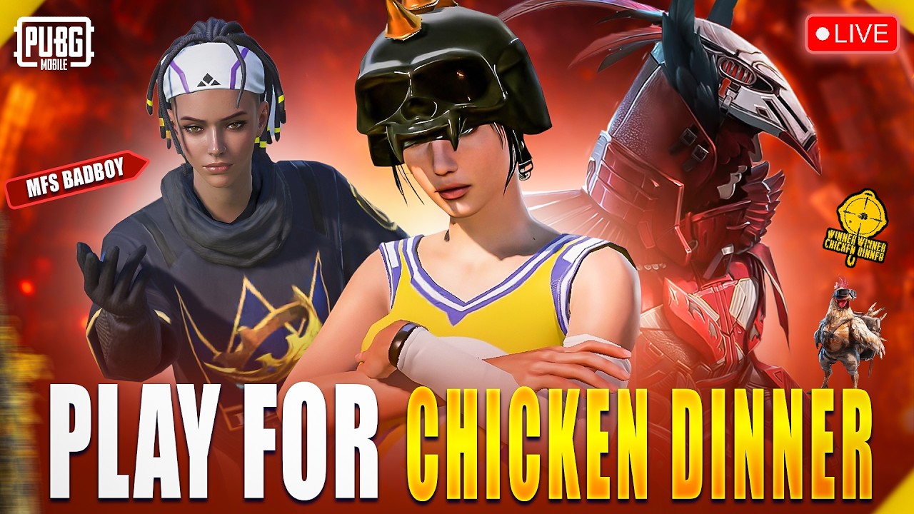LIVE 🔥 Chicken Dinner Streak Challenge 🐔 Intense Gameplay | PUBG Mobile ...
