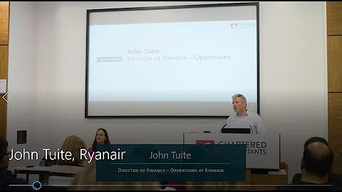 John Tuite, Director of Finance, Ryanair on Charte...