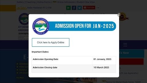 EXAMINATION FORM DATE EXTENDED BY UTTRAKHAND OPEN UNIVERSITY ALL COURSES AND CLASSES