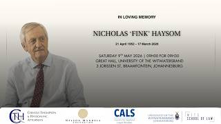 A Celebration of Life: Nicholas 'Fink' Haysom (1952-2026)