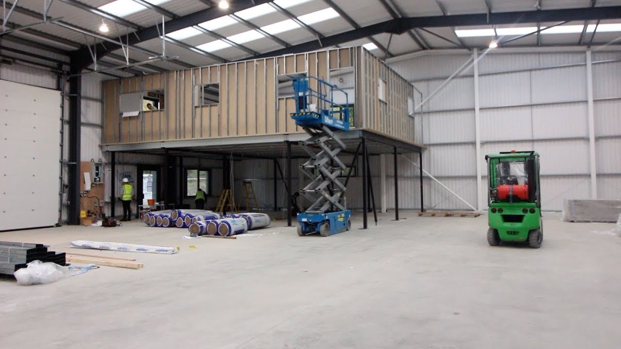 Office Mezzanine Floor - Rowland Tools Project Update - YouTube