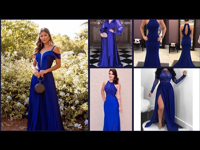 VESTIDOS COLOR AZUL 💙/VESTIDOS FIESTA - YouTube